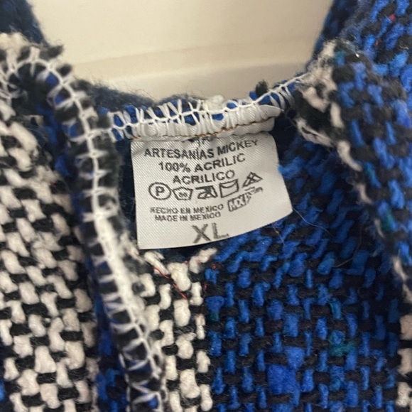 Unisex Blue and Grey Mexican Baja Hoodie Size XL - Picture 3 of 3